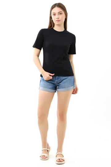 Basic Pamuklu Tişört - 4